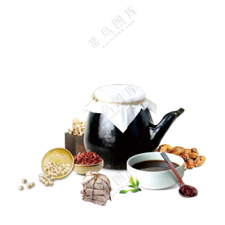 中药素材插图