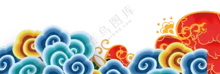 蓝色纹样  祥云纹样  特色祥云底纹  免扣素材