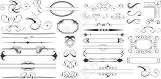 图案边框与装饰适用分隔线免抠素材