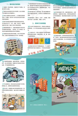 快来学防震减灾18条三折页