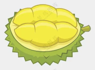 卡通榴莲矢量素材