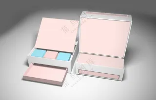 简约清新中秋节月饼礼盒包装psd样机026