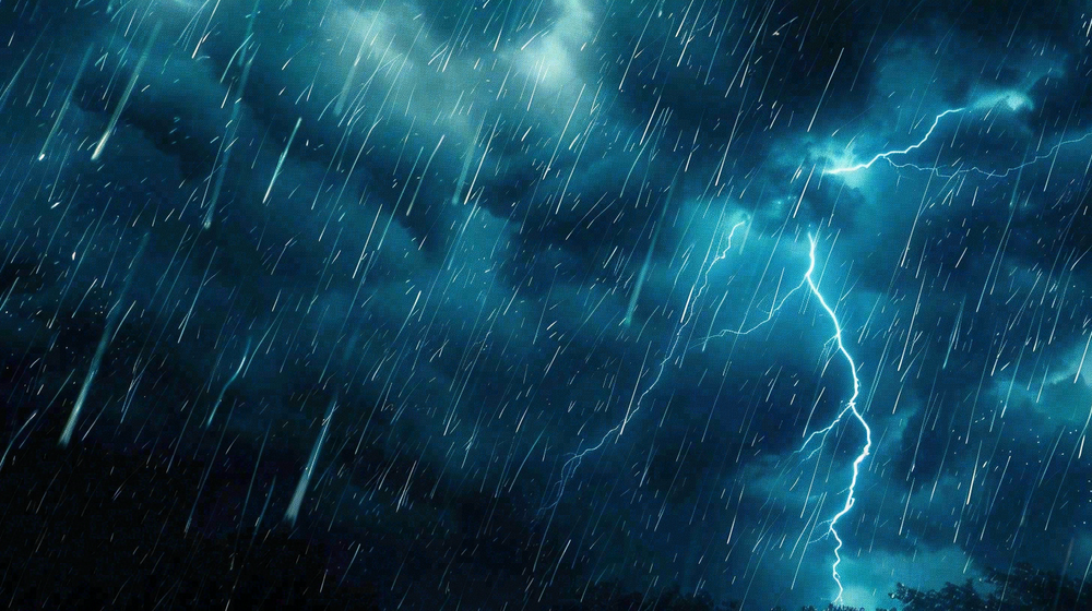 暴雨天气预警摄影图