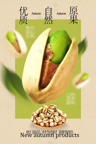 开心果小吃促销宣传活动海报