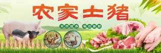 农家土猪肉美食海报