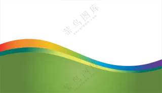 炫彩渐变曲线元素边框装饰免抠图片