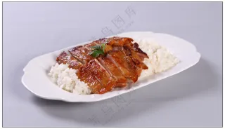 鸡扒饭图片