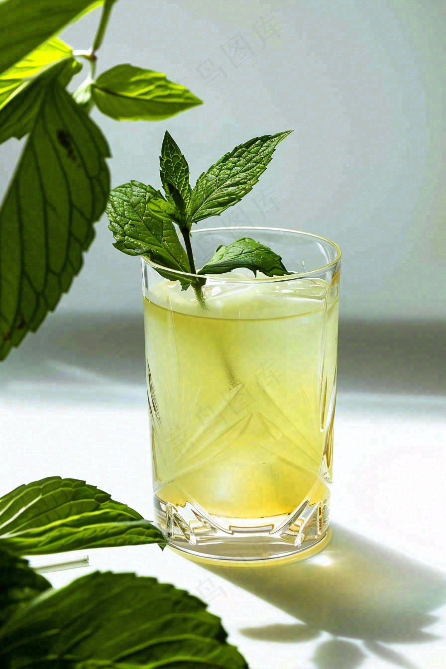 立夏柠檬冰镇汽水饮料薄荷夏至大暑摄影图