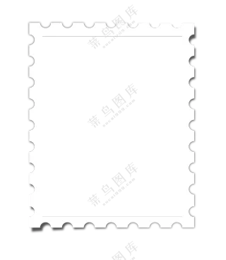 照片适用白色锯齿边框免抠图片素材