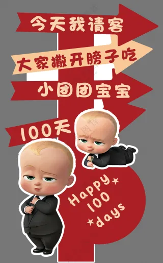 宝贝总裁指引牌模板