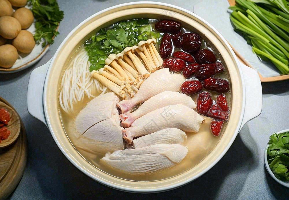 美味鸡汤煲汤营养美食摄影图