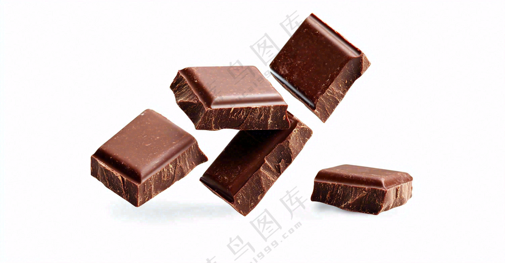 黑巧巧克力美味美食摄影图