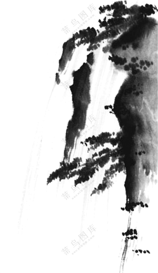 水墨笔触绘画创意PNG免抠图片素材