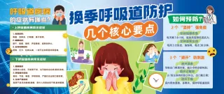 换季呼吸道防护卫生健康医疗展板