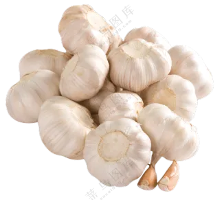 堆放在一起的多个蒜头免抠图片素材