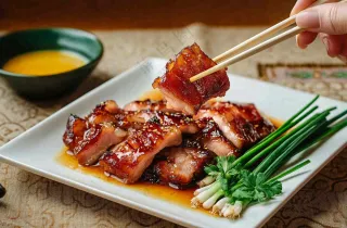 美味广式叉烧美食摄影图