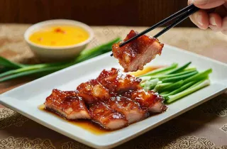 美味广式叉烧美食摄影图