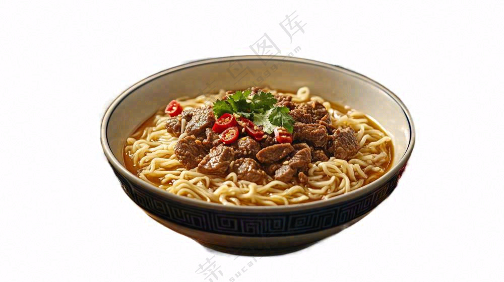 红烧牛肉面美食摄影图免抠