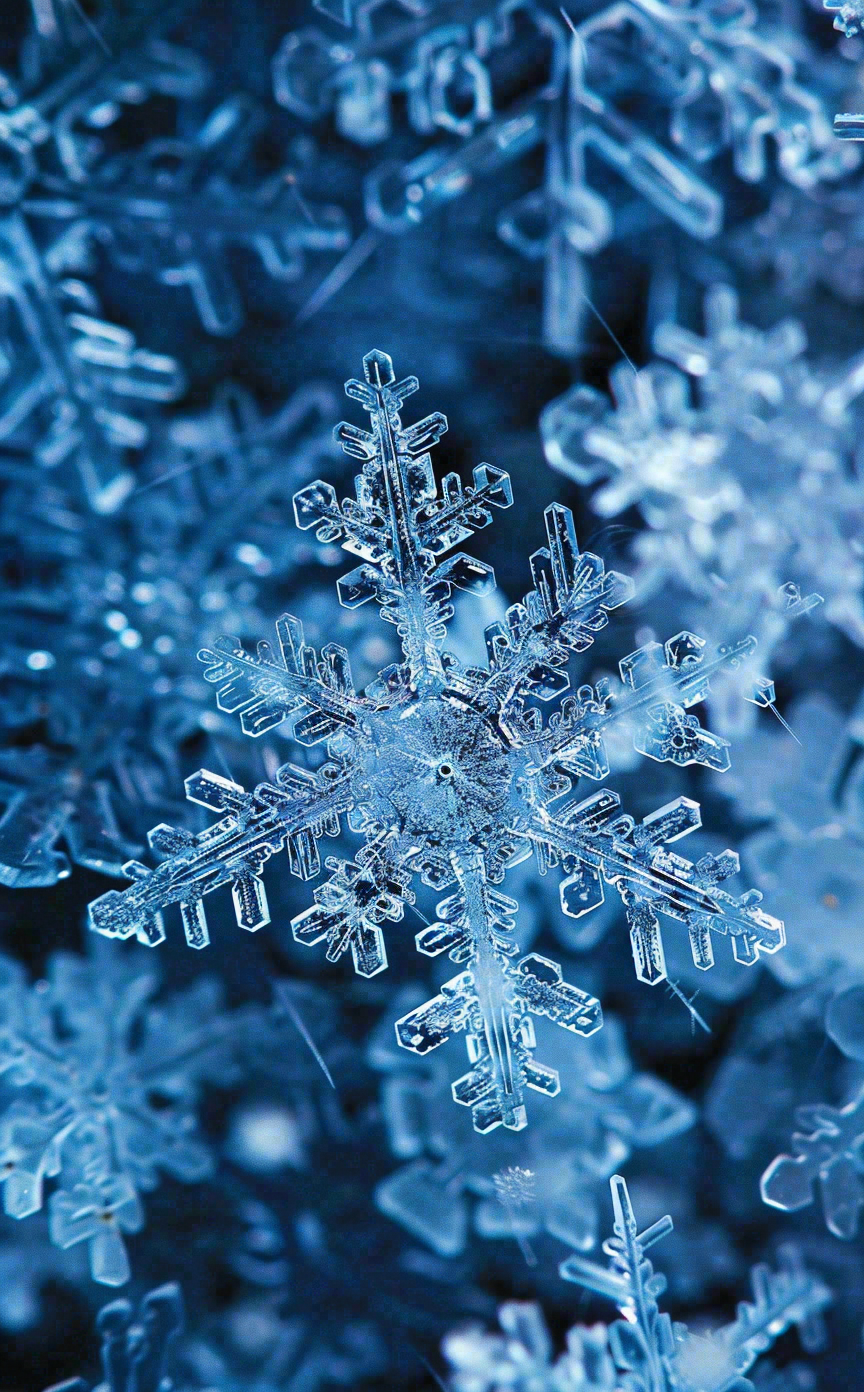 冬天寒冷白雪结冰小寒摄影图