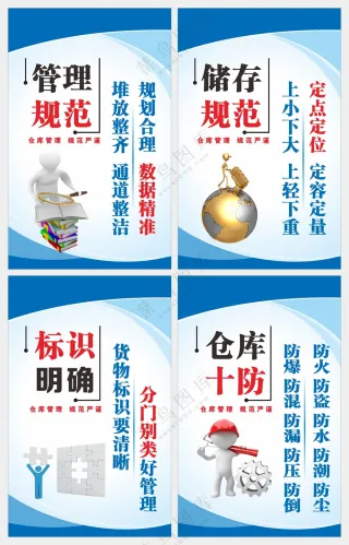 仓库管理制度展板海报