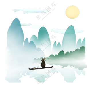 水墨远山意境写意山水画面(211)2000x2000