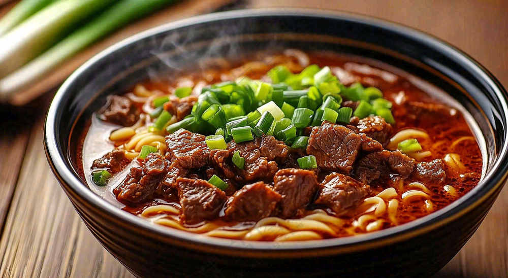 红烧牛肉面粉美食面食摄影图