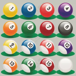 斯诺克台球矢量素材