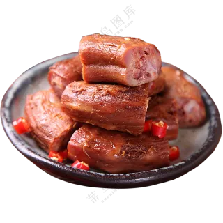 卤鸭脖   透明素材