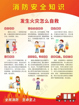 消防安全知识海报素材