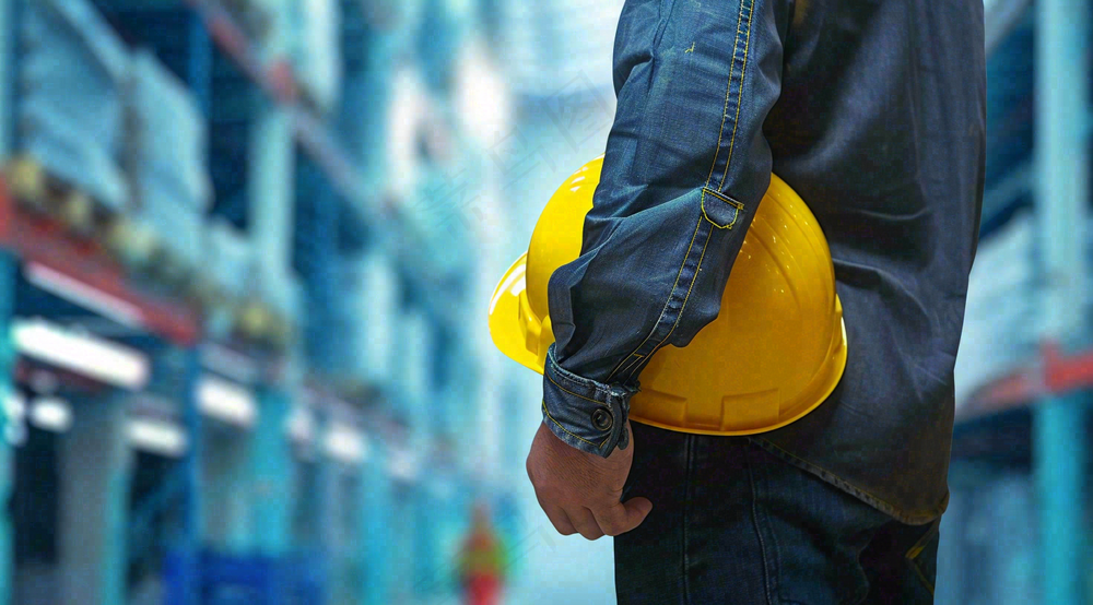 劳动的工人安全帽工作劳动节摄影图