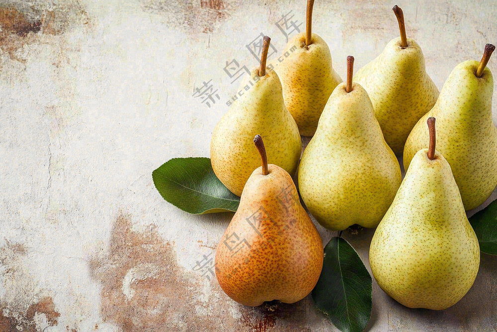 新鲜水果梨子摄影图