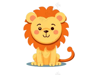 可爱的狮子图案