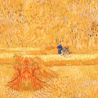无缝油画秋收图片