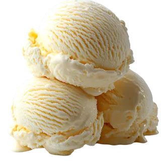 堆叠的美味香草冰淇淋球