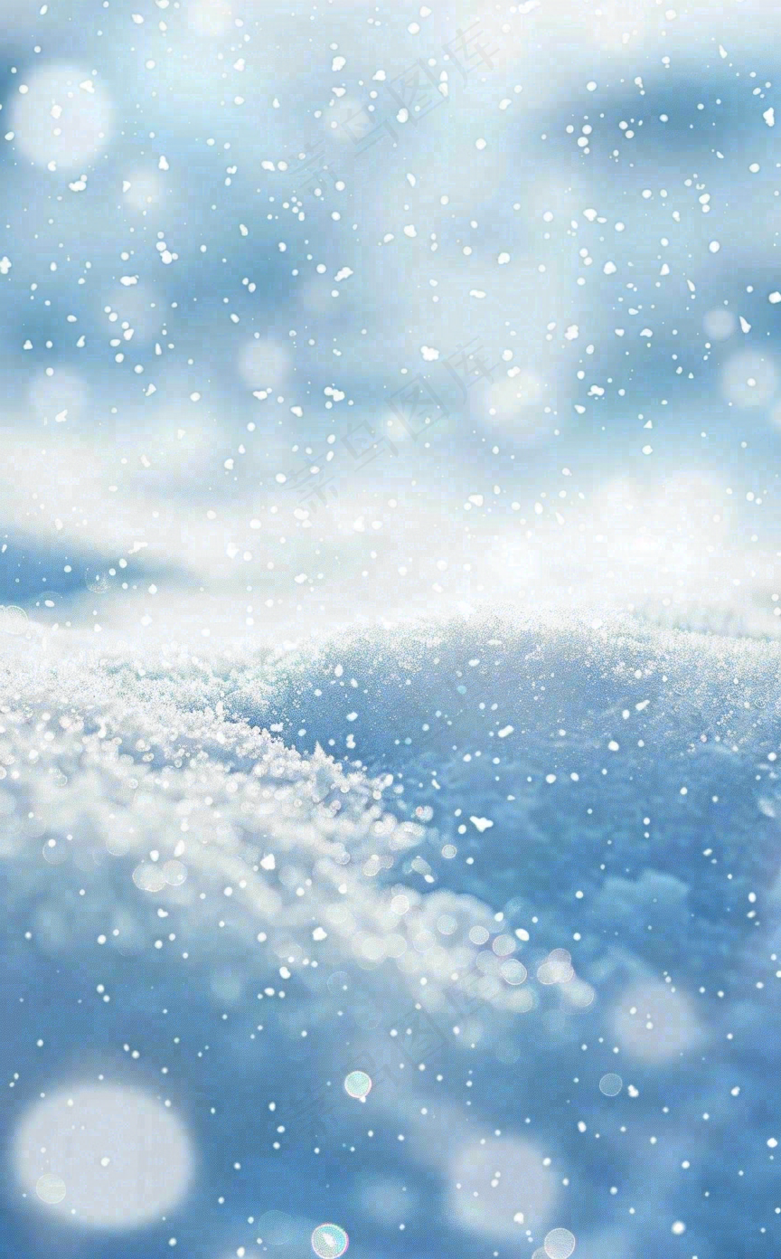 冬天寒冷白雪结冰小寒摄影图