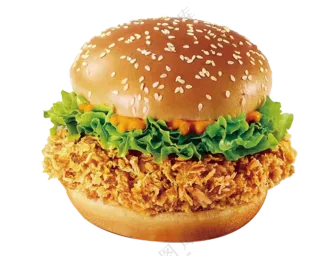 炸鸡汉堡   汉堡 免扣素材