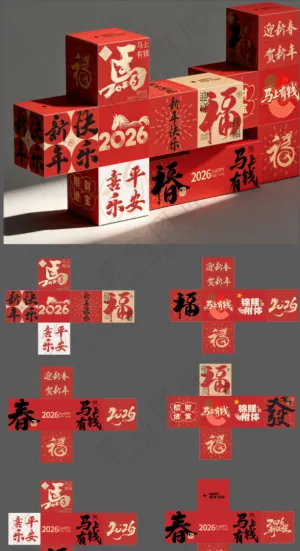 2026马年新年美陈氛围盒子