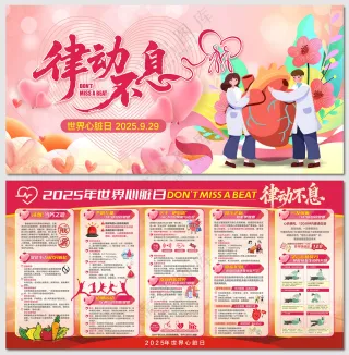 2025世界心脏日律动不息展板