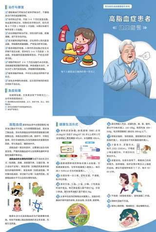 高脂血症患者健康指引三折页