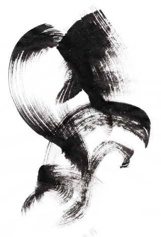 水墨涂鸦效果创意装饰PNG图片素材