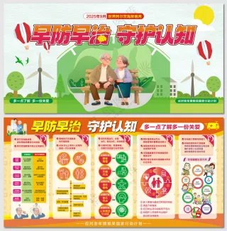 阿尔茨海默病月主题宣传展板