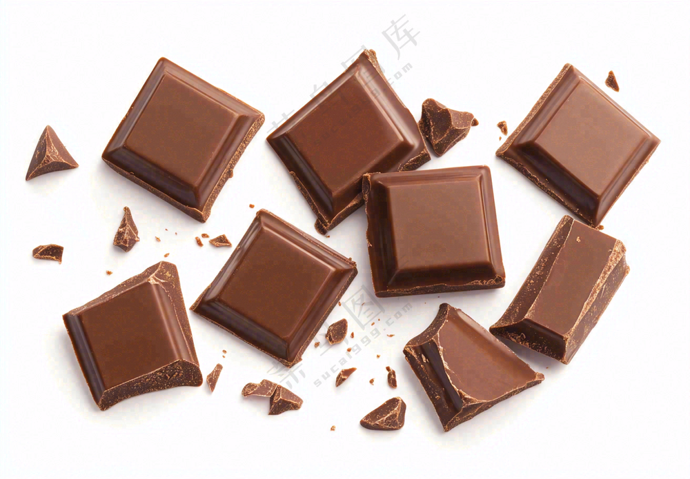 黑巧巧克力美味美食摄影图