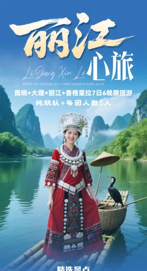 丽江 旅游 民族 海报