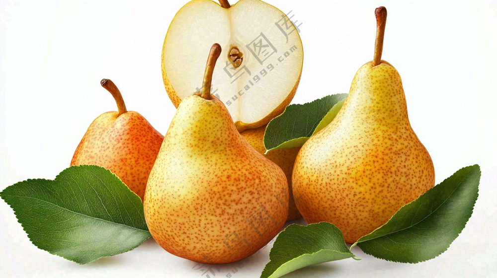 新鲜水果梨子摄影图