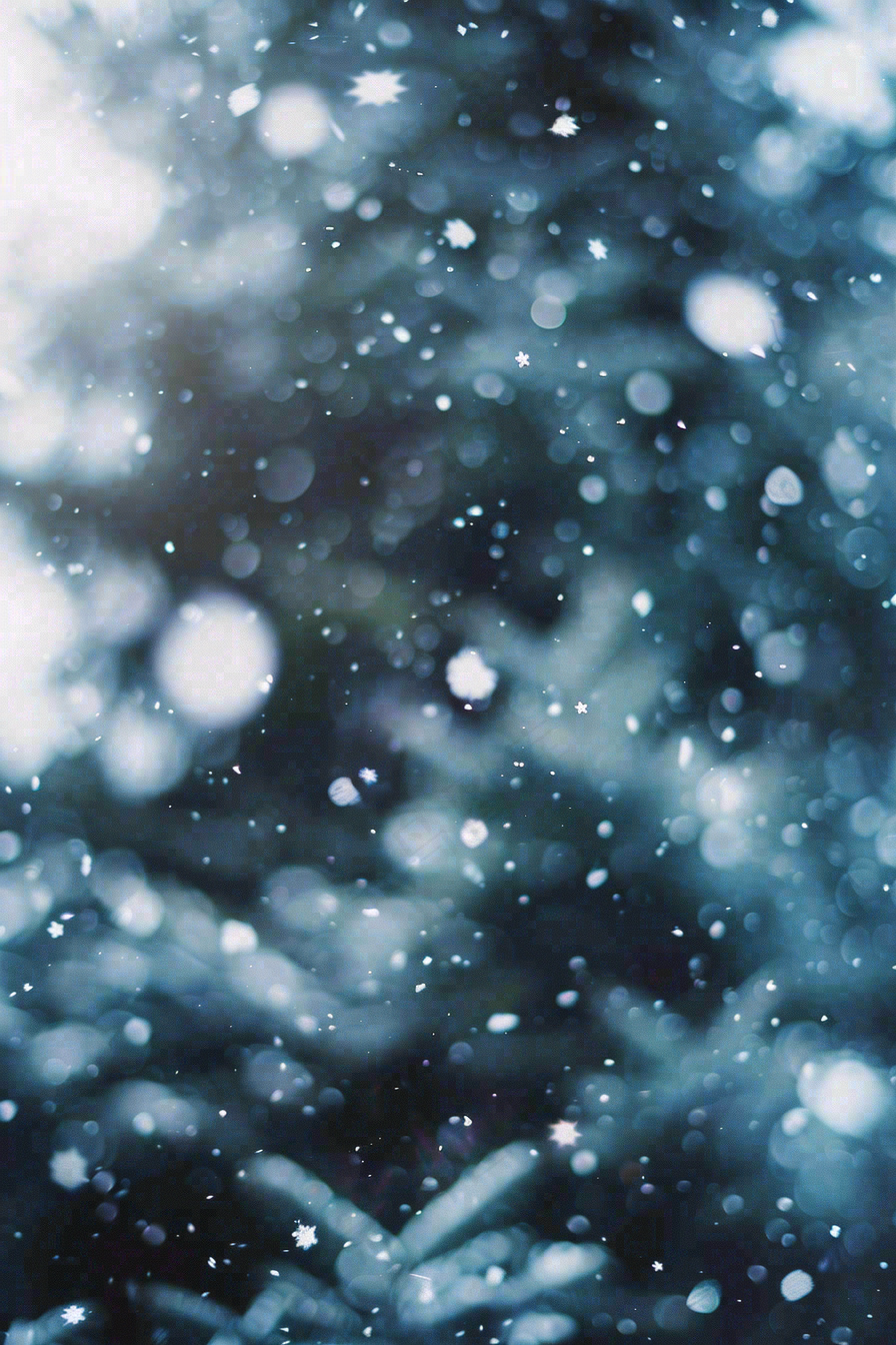 冬季下雪天寒冷树林松树小雪大雪小寒摄影图