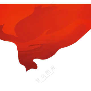 随风飘的红色绸子装饰免抠图片素材