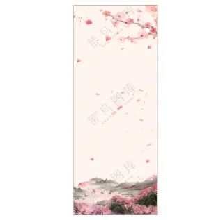 桃花展架背景