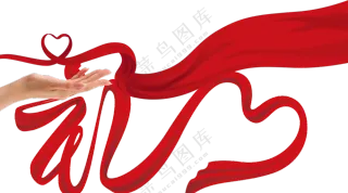 手势与创意红绸子免抠PNG图片素材