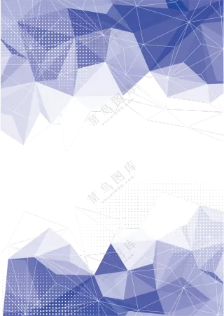 浅紫色的低多边形元素边框免抠素材