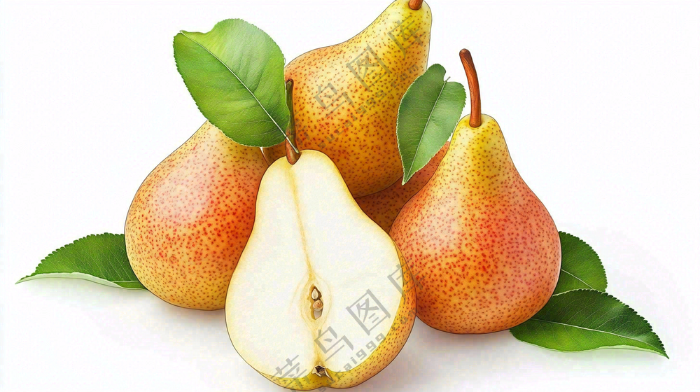 新鲜水果梨子摄影图